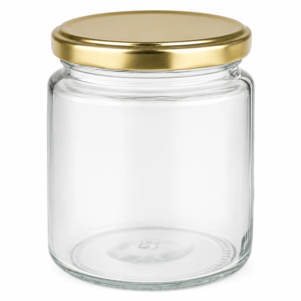 Vasetto per miele da 350 g con capsula dorata BasicSeal UNiTWIST Vasetto per miele da 350 g con capsula dorata BasicSeal UNiTWIST