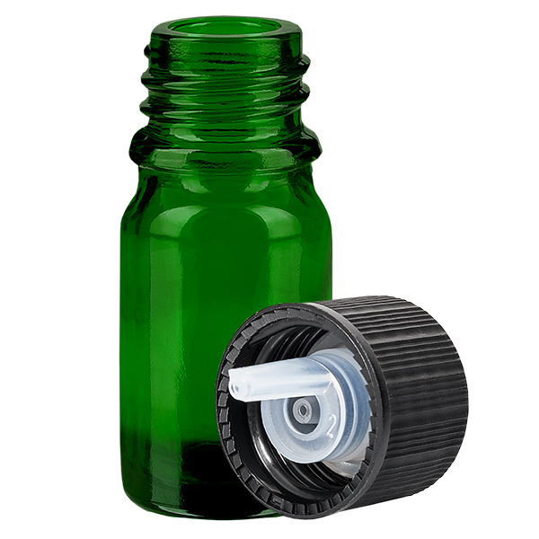 Flacone contagocce da 5 ml 1 mm nero STD GreenLine UT18/5