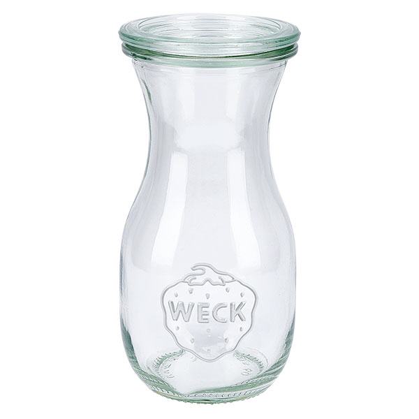 Bottiglia per succhi di frutta da 290 ml con coperchio in vetro WECK RR60