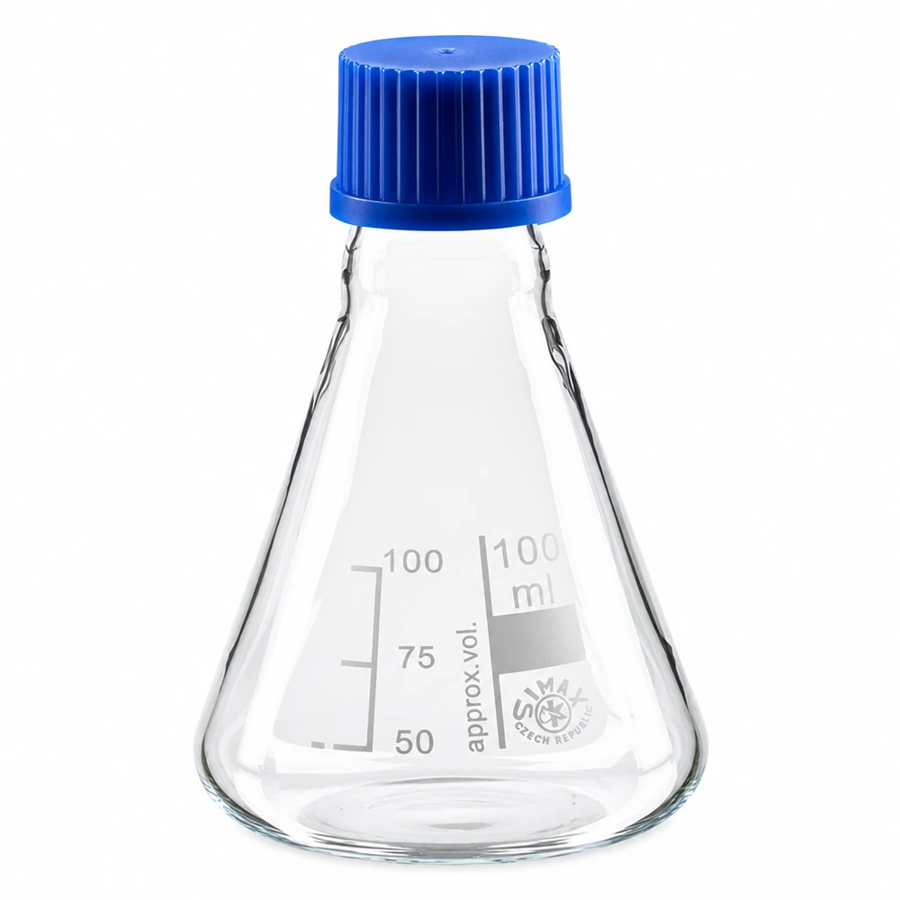 Beuta da 100 ml con tappo a vite Matraccio volumetrico da 100 ml con scala graduata per una precisa determinazione del volume in laboratorio