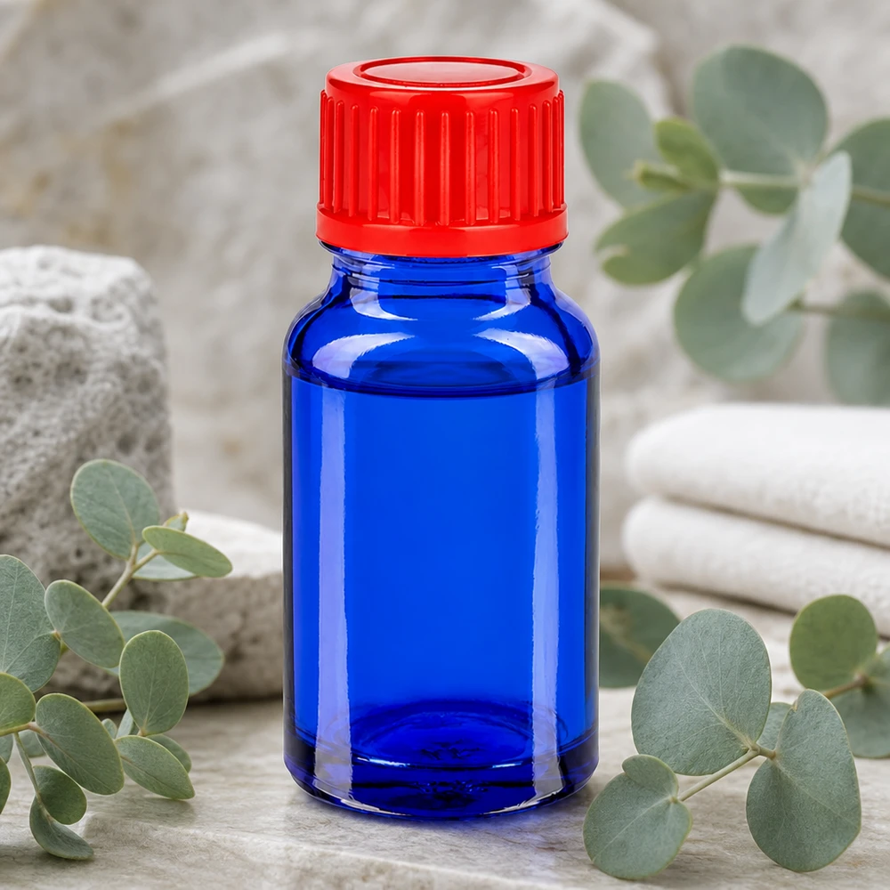 Flacone da 10ml 11mm SV rosso STD BlueLine UT18/10 Flacone in vetro medicale da 10 ml con filettatura standard per campioni di laboratorio e preparazioni farmaceutiche