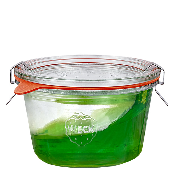 Set di 24 vasetti Weck da 370 ml con 24 coperchi in vetro, 2 Set di 24 vasetti Weck da 370 ml con 24 coperchi in vetro, 2