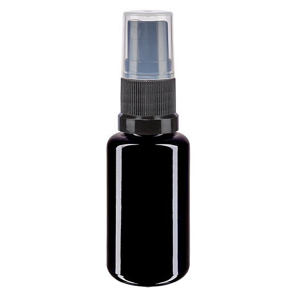 Flacone da farmacia viol. 20ml tappo spray nero