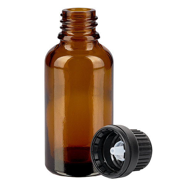 Flacone contagocce da 30 ml 2 mm nero OV BrownLine UT18/30