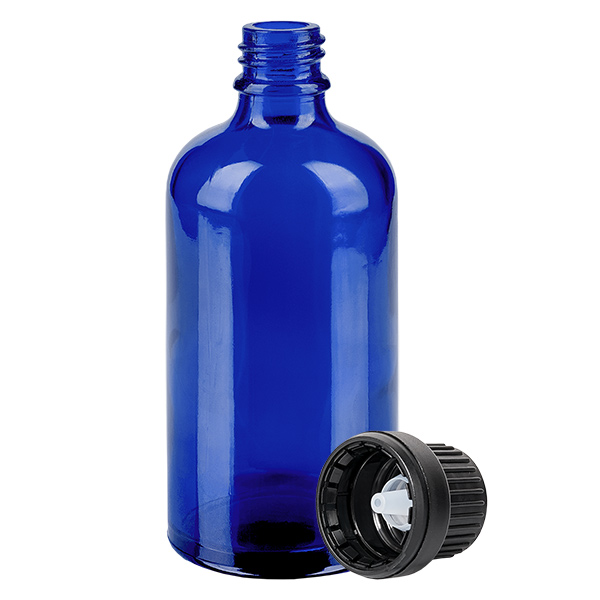 Flacone contagocce da 100 ml. 2 mm nero OV BlueLine UT18/100