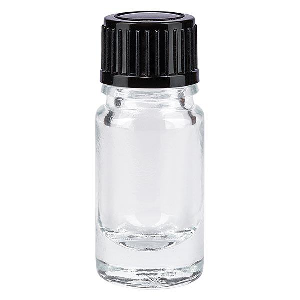 Flacone contagocce trasparente da 5ml STD nero/1mm ApoGlas