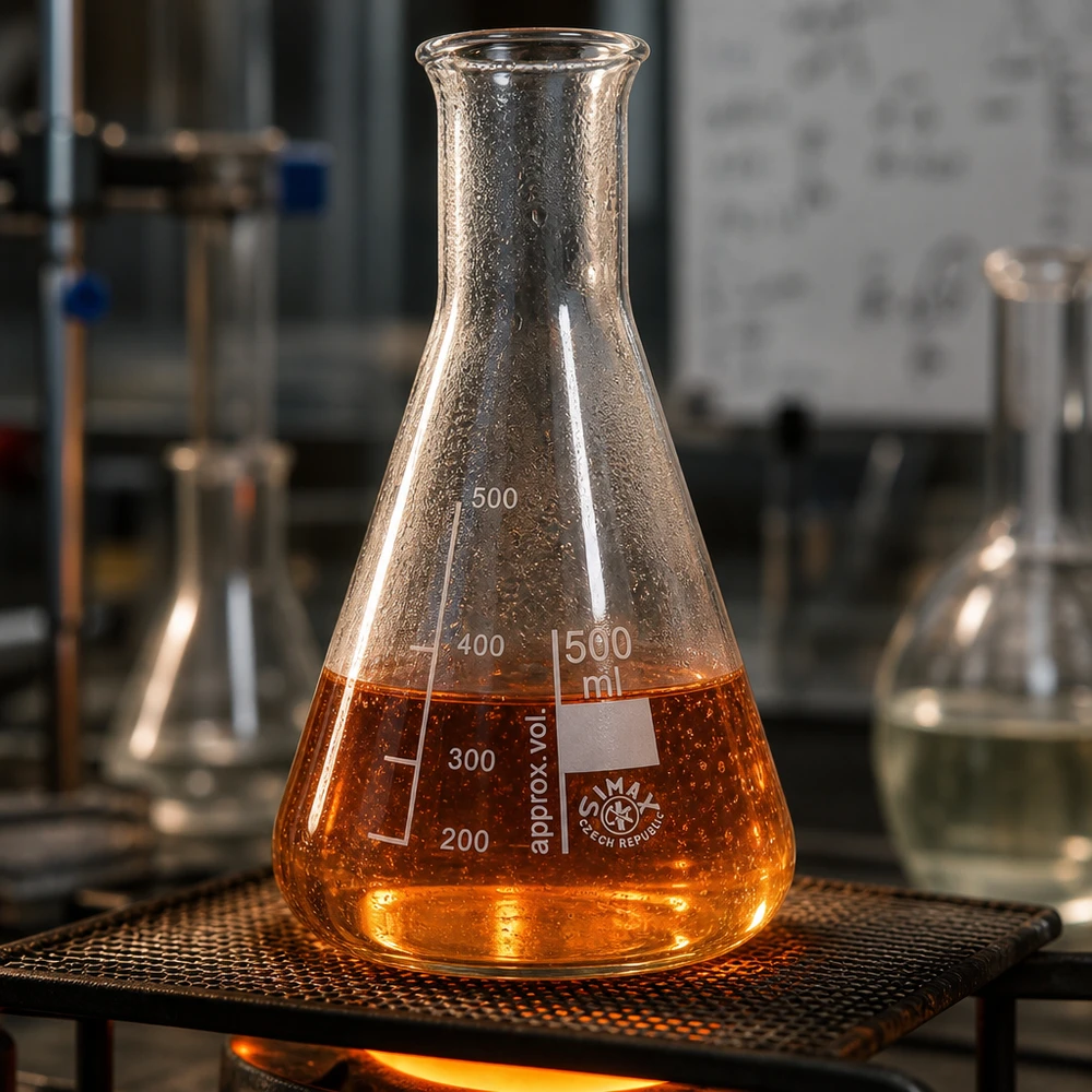 Beuta da 500 ml resistente al calore su piastra da laboratorio per sintesi e reazioni