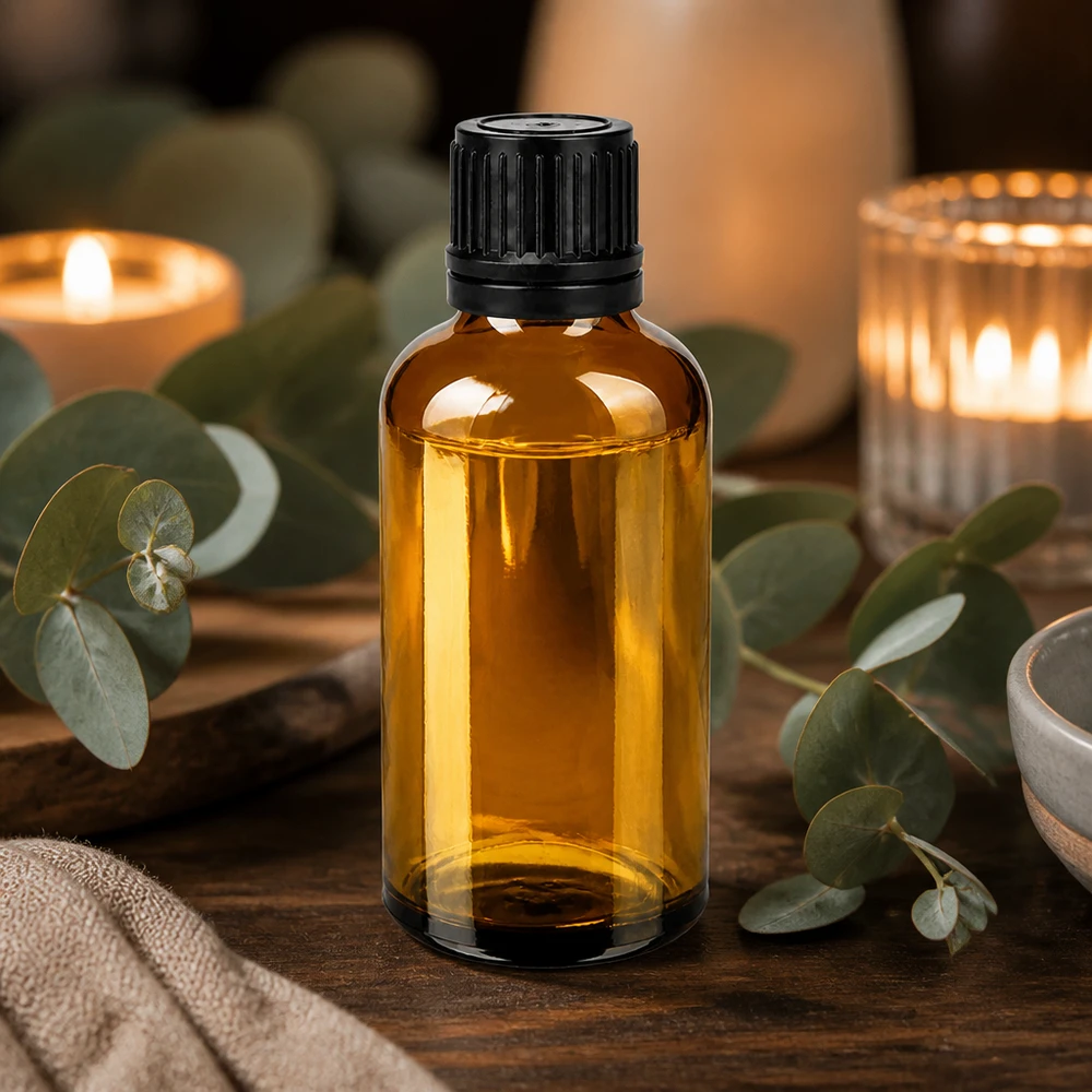 Bottiglia da 50ml 11mm SV nero OV BrownLine UT18/50 Flacone di vetro di alta qualità da 50 ml BrownLine con protezione UV e tappo nero per farmacia