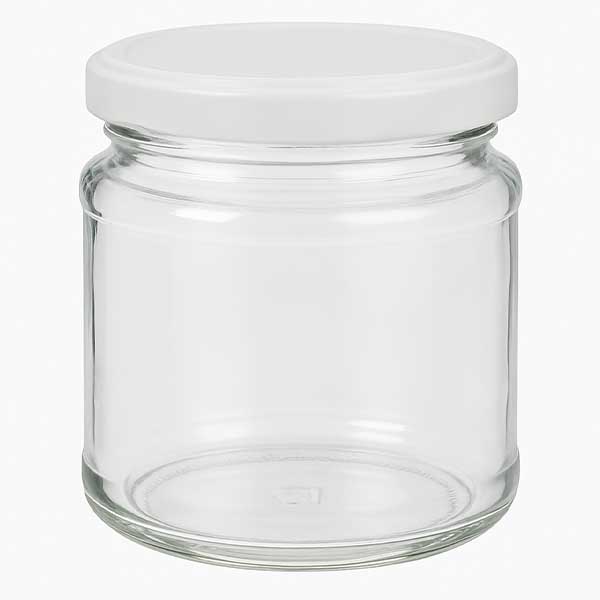 Barattolo rotondo da 212 ml con coperchio BasicSeal bianco UNiTWIST