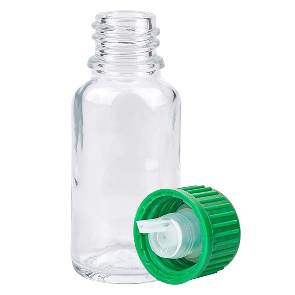 Flacone contagocce da 20 ml 0,8 mm verde STD ClearLine UT18/20