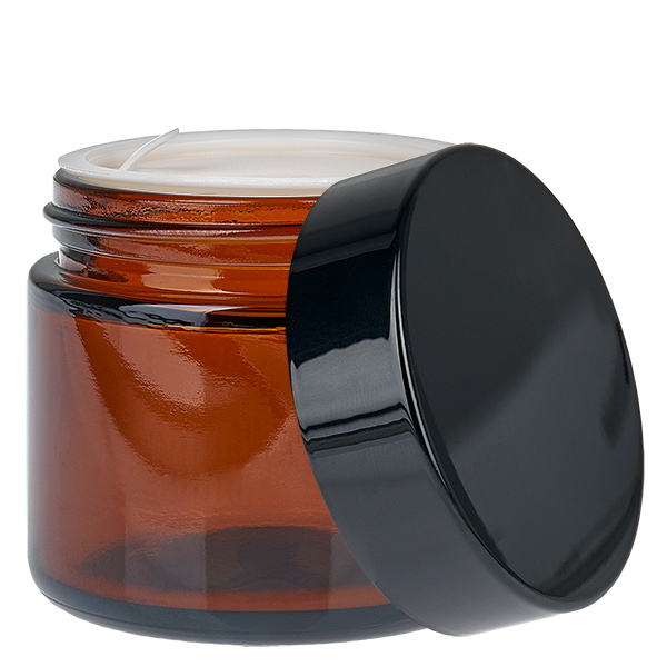 Barattolo di vetro da 60ml marrone con coperchio UNiTWIST