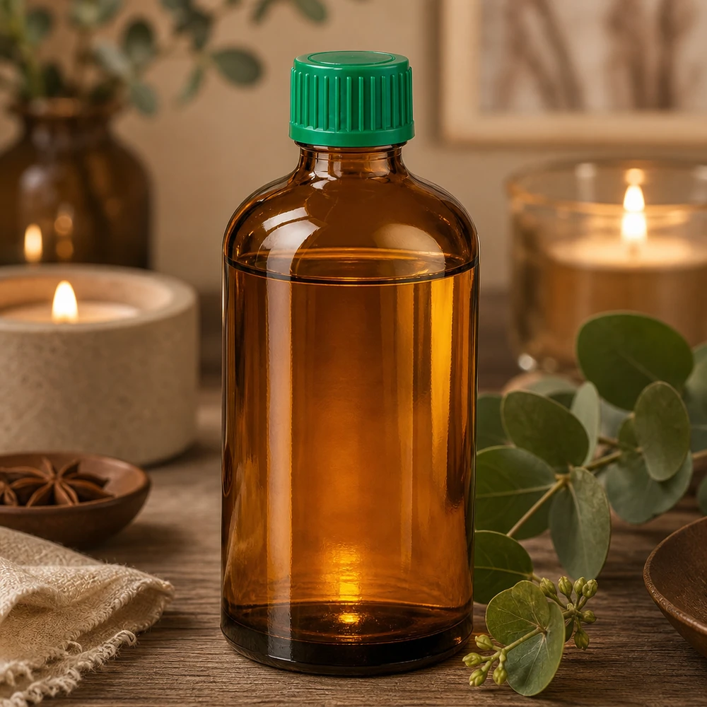 Bottiglia da 100ml 11mm SV verde OV BrownLine UT18/100 Versatile flacone in vetro ambrato da 100 ml per tinture cosmetiche naturali e rimedi omeopatici