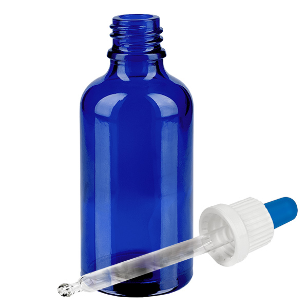 Bottiglia per pipette da 50 ml bianco/blu OV BlueL. UT18/50