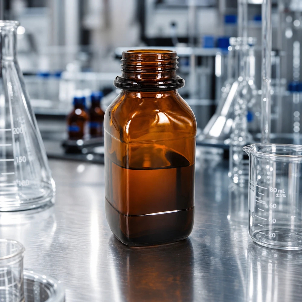 Bottiglia per prodotti chimici da 250 ml Flacone per prodotti chimici da 250 ml in vetro ambrato con protezione UV per applicazioni di laboratorio professionali