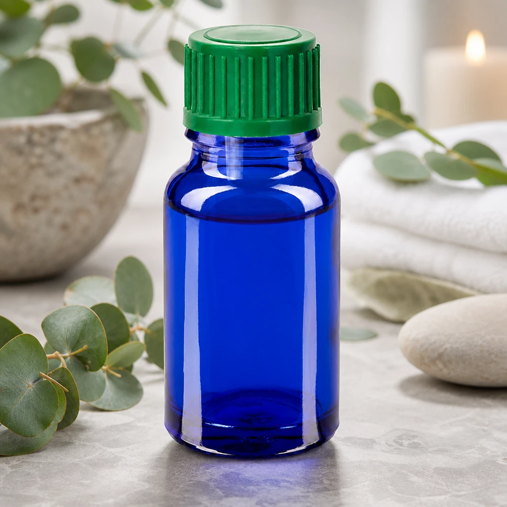 Flacone contagocce 10ml 0,8mm verde STD BlueLine UT18/10 Flacone contagocce da 10 ml con protezione UV grazie al vetro blu e al tappo verde sicuro