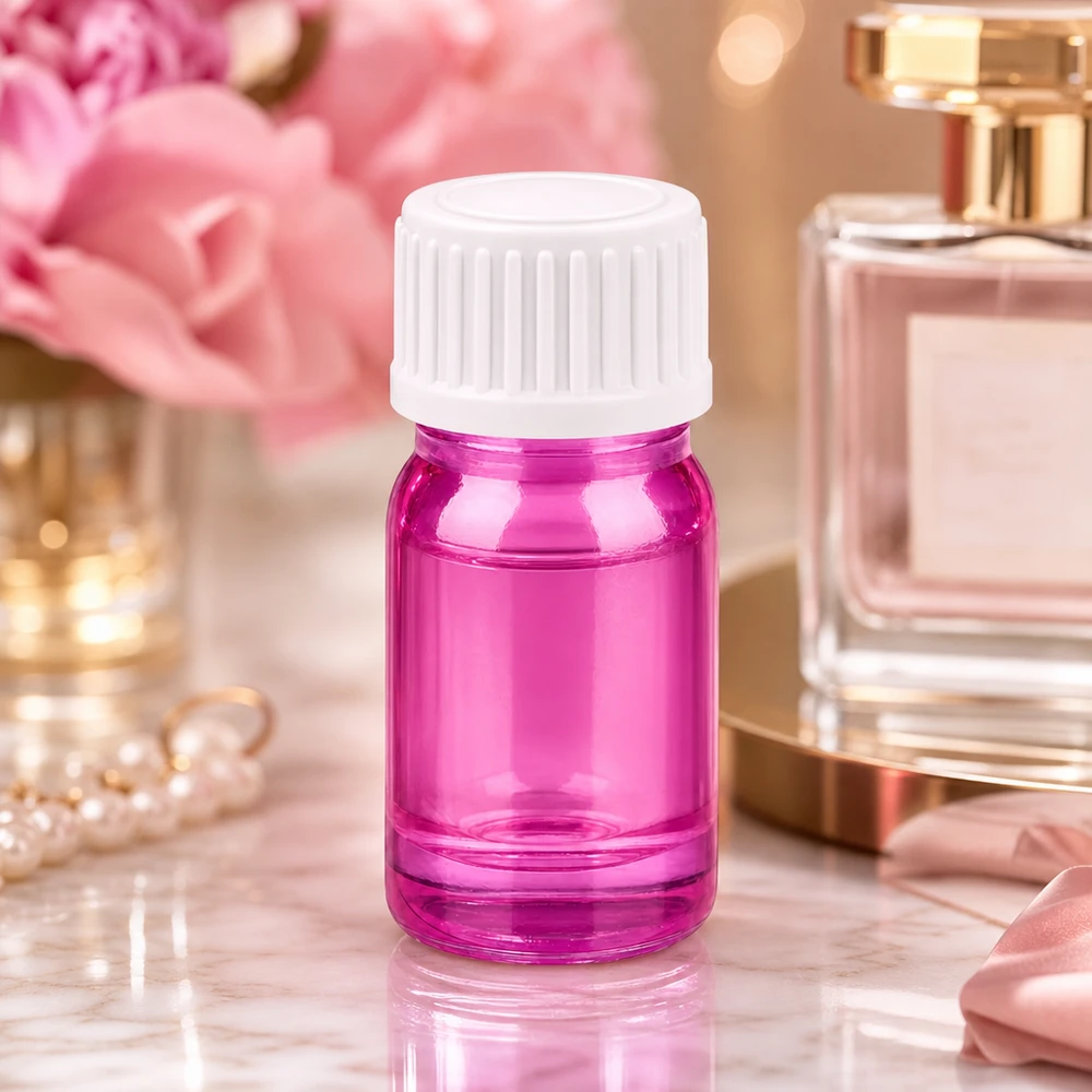 Flacone contagocce da 5 ml 0,9 mm bianco standard PurpleLine UT18/5 Flacone contagocce da 5 ml di colore viola trasparente con apertura da 0,9 mm perfetto per oli essenziali e tinture