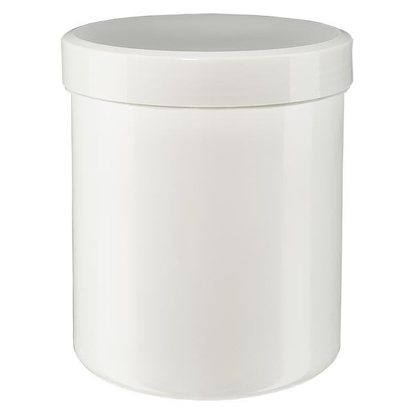 Vasetto per unguenti 75g bianco con coperchio a vite bianco (PP) Vasetto per unguenti 75g bianco con coperchio a vite bianco (PP)