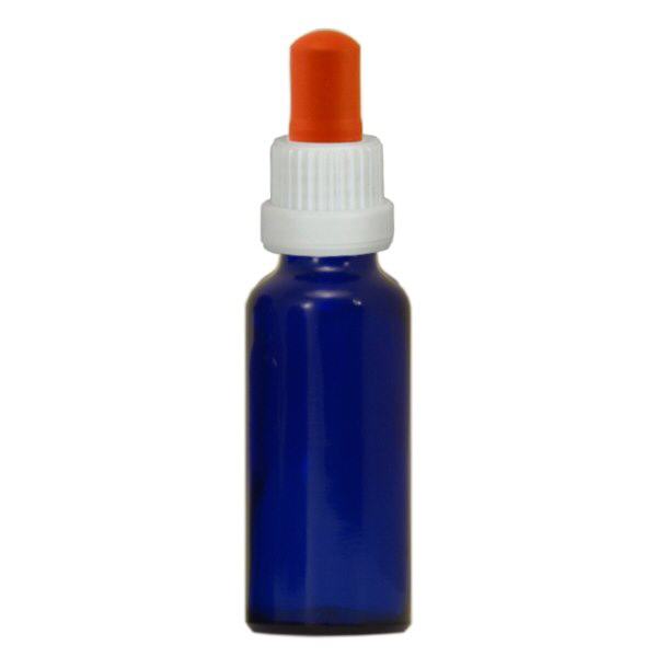 Bottiglia per pipette 30ml blu OV bianco/rosso ApoGlas