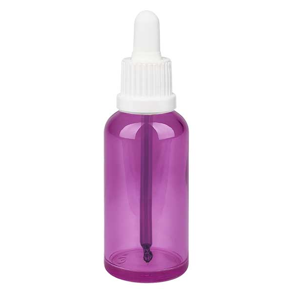 Bottiglia da 50ml con tappo a vite bianco Originality PurpleLine UT18/50