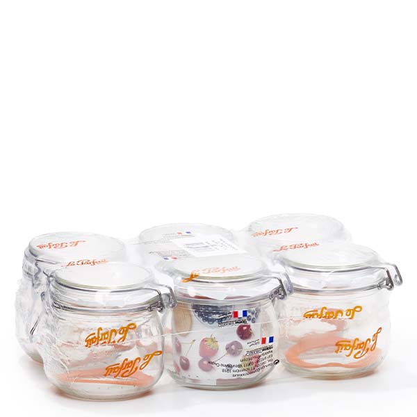 Vasetto Le Parfait® 500 ml Ø85 mm conserve Le Parfait Super barattolo da 500 ml con coperchio girevole Set di 6 pezzi per conserve dalla Francia