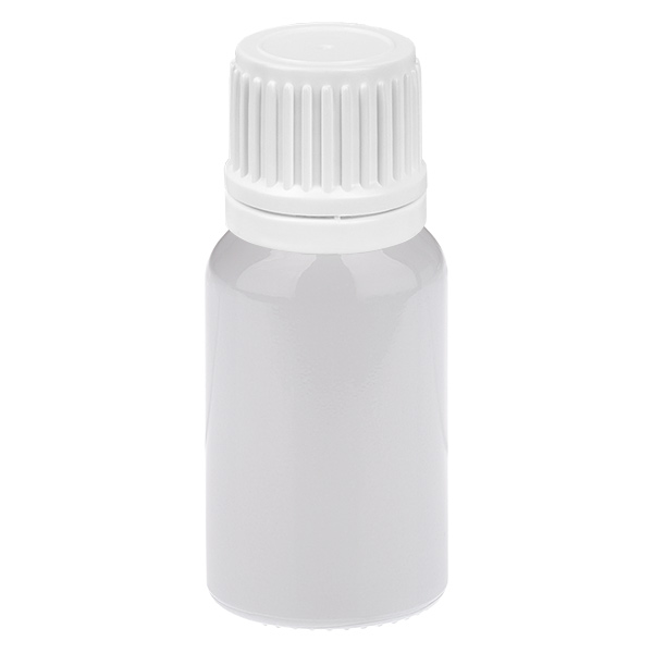 Flacone contagocce da 10 ml, tappo bianco di sicurezza da 0,7 mm WhiteLine UT18/10 Flacone contagocce da 10 ml, tappo bianco di sicurezza da 0,7 mm WhiteLine UT18/10