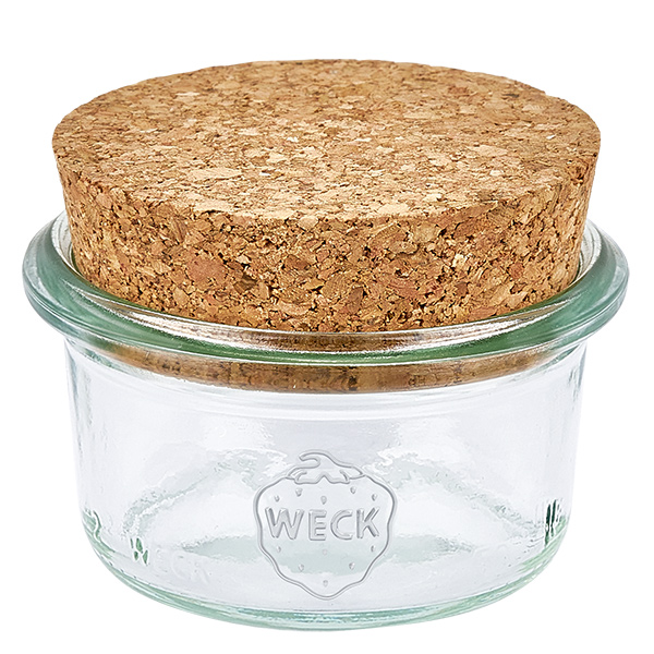 Bicchieri da 50ml WECK RR60 con tappo in sughero naturale