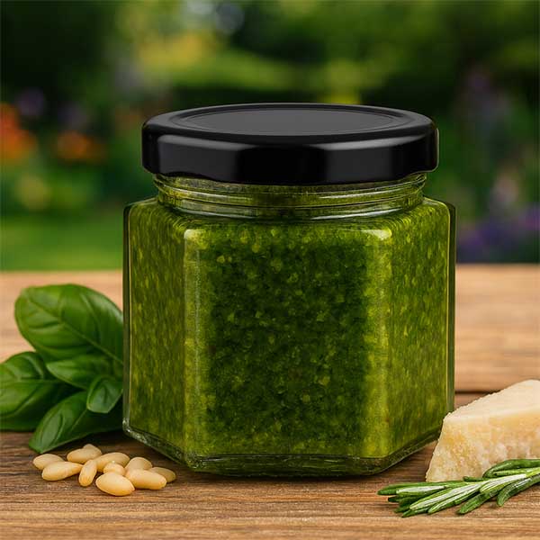 Barattolo hexa da 47 ml con coperchio BasicSeal nero UNiTWIST.