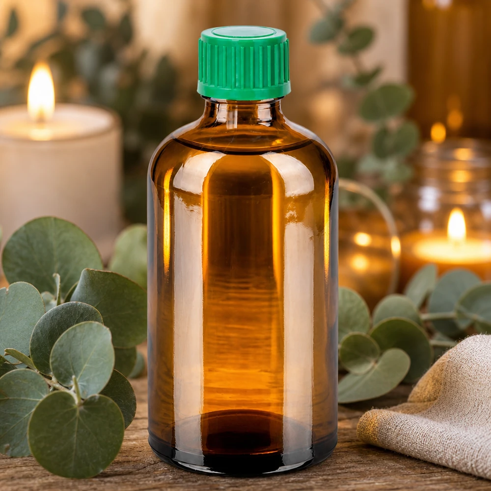 Bottiglia da 100ml 11mm SV verde OV BrownLine UT18/100 Bottiglia in vetro ecologico riutilizzabile da 100 ml con pratico tappo a vite