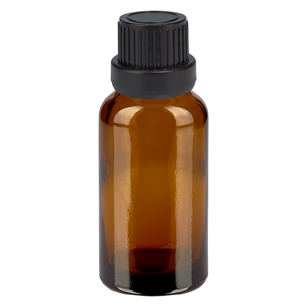 Flacone contagocce da 20 ml 2 mm nero OV BrownLine UT18/20