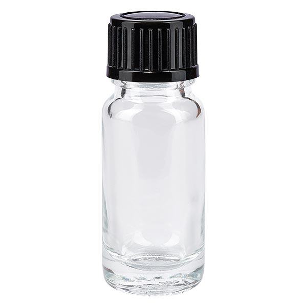 Flacone da farmacia trasparente da 10 ml. SV STD nero/11mm ApoGlas Flacone da farmacia trasparente da 10 ml. SV STD nero/11mm ApoGlas