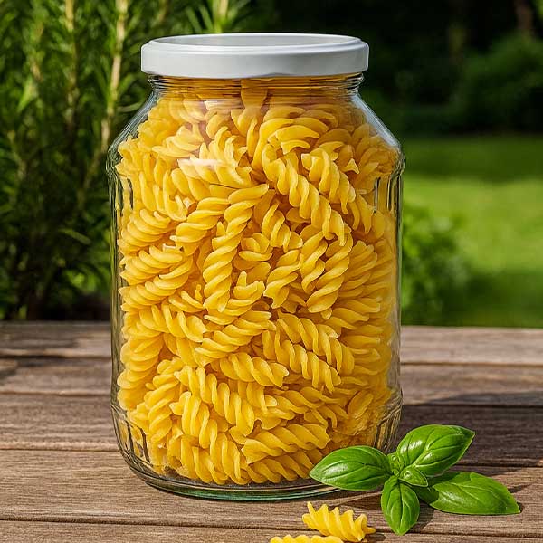 Barattolo rotondo da 2650 ml con coperchio BasicSeal bianco UN...