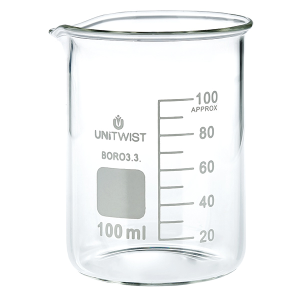Bicchiere 100ml borosilicato, stampo basso UNiTWIST Bicchiere 100ml borosilicato, stampo basso UNiTWIST