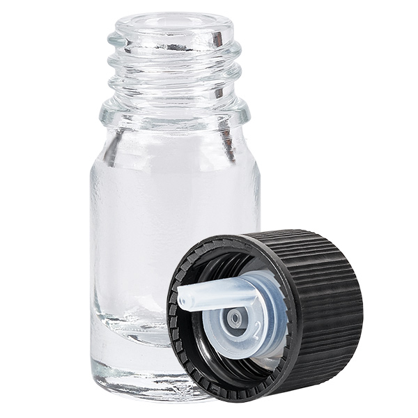 Flacone contagocce da 5 ml 1 mm nero STD ClearLine UT18/5