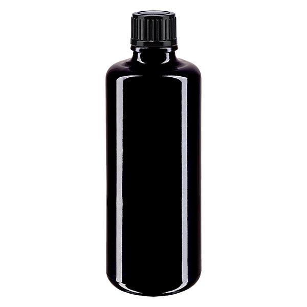 Flacone da farmacia viol. 100ml contagocce v. 1mm nero St