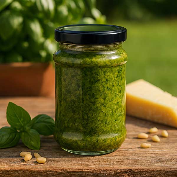 Barattolo rotondo da 390 ml con coperchio BasicSeal nero UNiTWIST