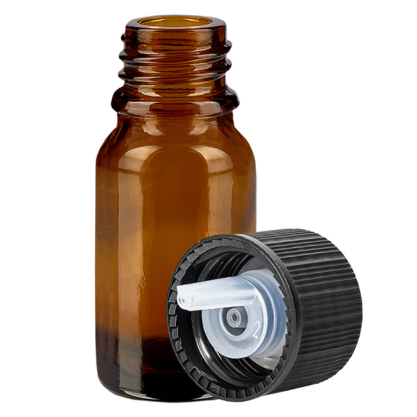 Flacone contagocce da 10 ml 1 mm nero STD BrownLine UT18/10