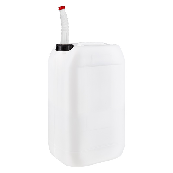 Tanica da 15 litri con tubo di uscita flessibile Tanica da 15 litri con tubo di uscita flessibile