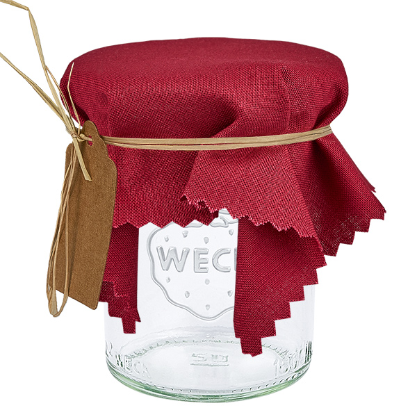Tovaglietta decorativa in tessuto, rosso vino, 15 cm, quadrata