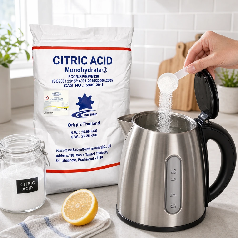 25kg Acido citrico, E330, grado alimentare 25 kg di acido citrico E330 in sacchetto industriale richiudibile - pratico porzionatore con cucchiaio dosatore