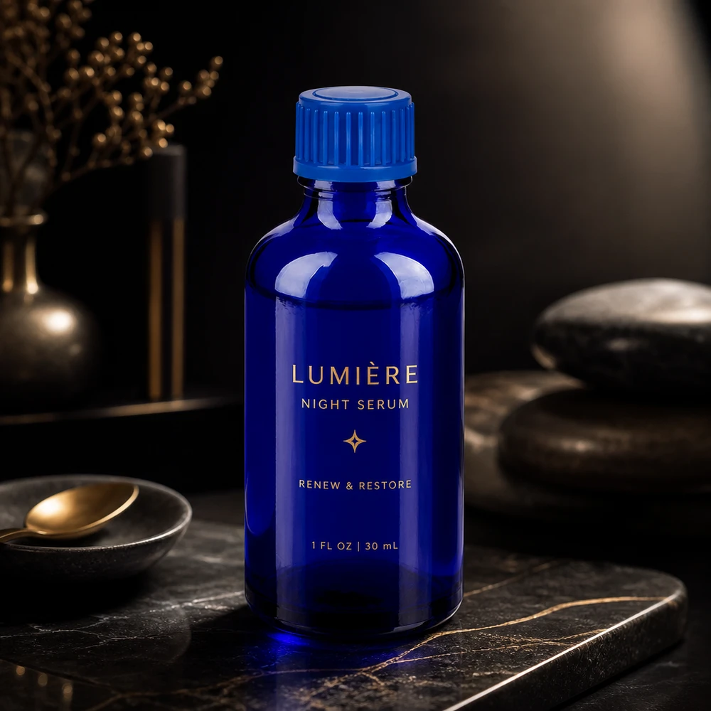 Bottiglia da 50ml 11mm SV blu STD BlueLine UT18/50 Flacone in vetro da 50 ml della serie BlueLine con beccuccio antigoccia, perfetto per applicazioni dosate