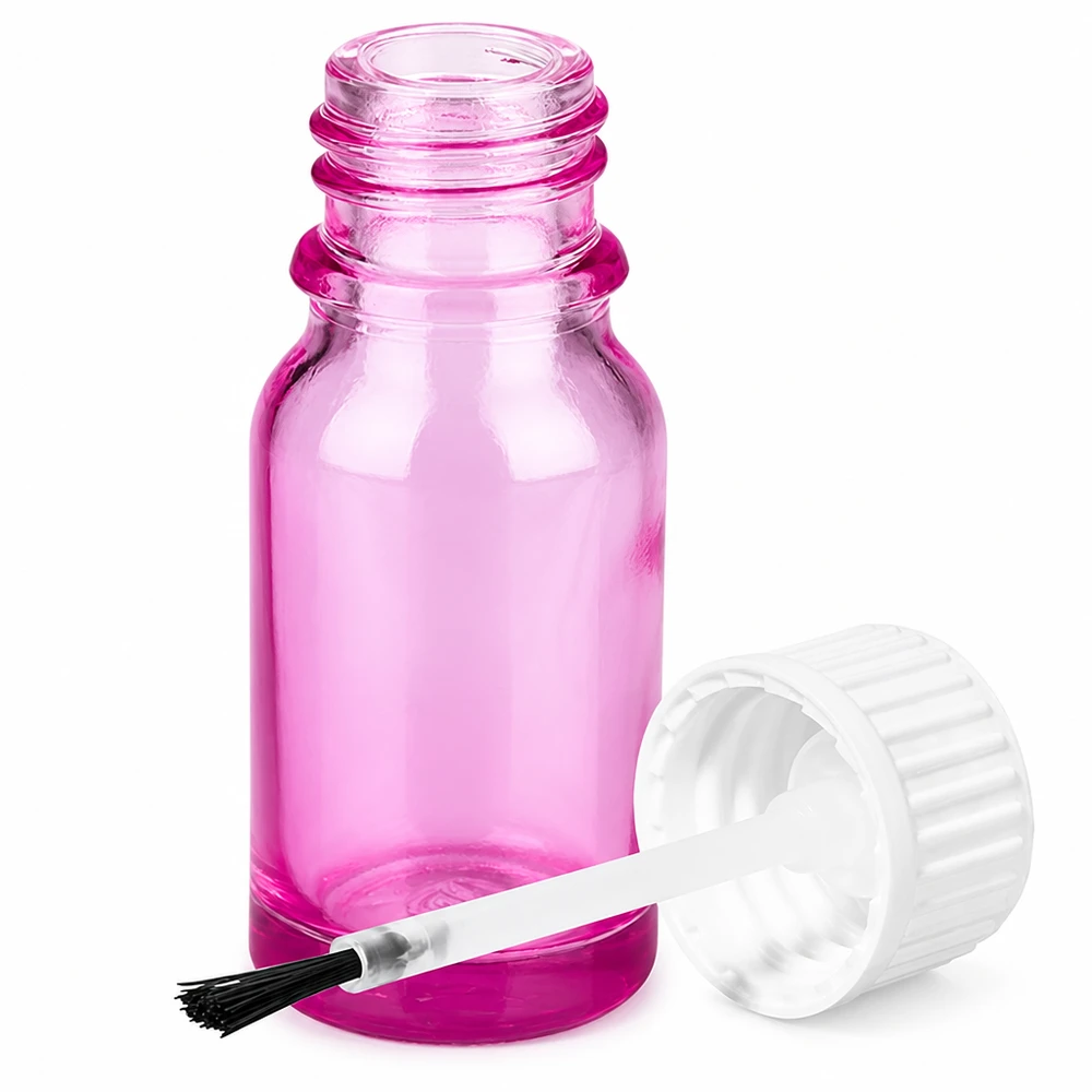 Flacone a pennello da 10ml PurpleLine UT18/10 standard bianco STD PurpleLine flacone in vetro da 10 ml con testina per applicazioni professionali UT18/10