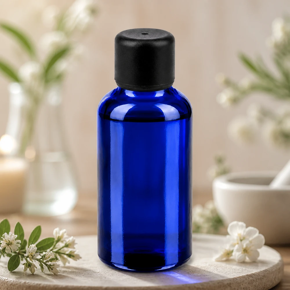 Bottiglia da 30ml 6mm SV nero STD BlueLine UT18/30 Versatile flacone in vetro cobalto da 30 ml ideale per sieri cosmetici e prodotti per la cura della pelle fai da te