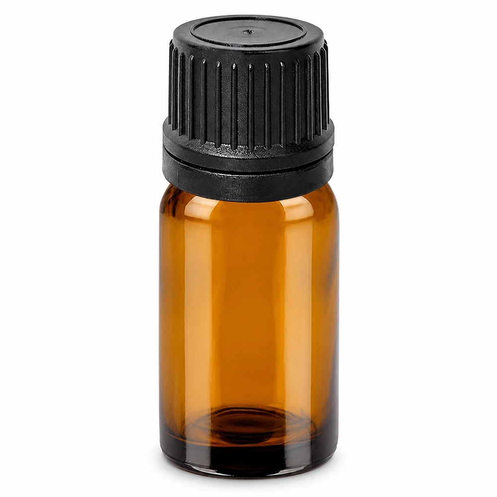 Flacone contagocce da 10 ml 1mm nero OV BrownLine UT18/10 Flacone compatto in vetro da 10 ml con contagocce, di colore marrone per proteggere dai raggi UV.