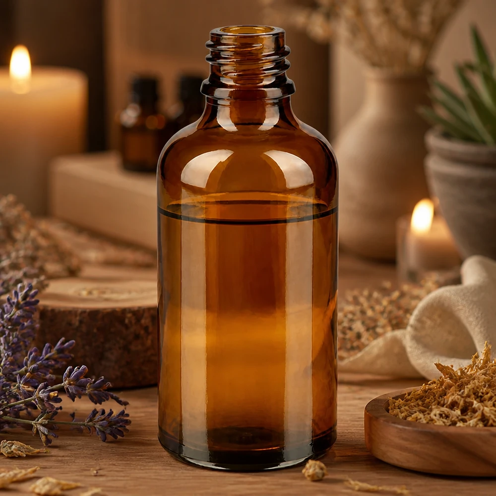 Flacone farmaceutico marrone da 50 ml ApoGlas Bottiglia da farmacia in ApoGlas marrone da 50 ml con oli essenziali aromaterapia ambiente candele lavanda spa benessere