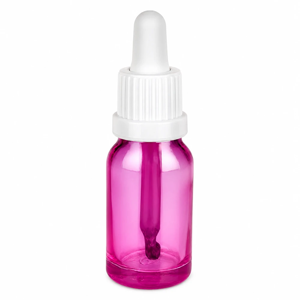 Flacone per pipette da 10 ml bianco Originality con tappo a vite PurpleLine UT18/10 Flacone con pipetta da 10 ml in vetro viola PurpleLine ideale per sieri ed essenze