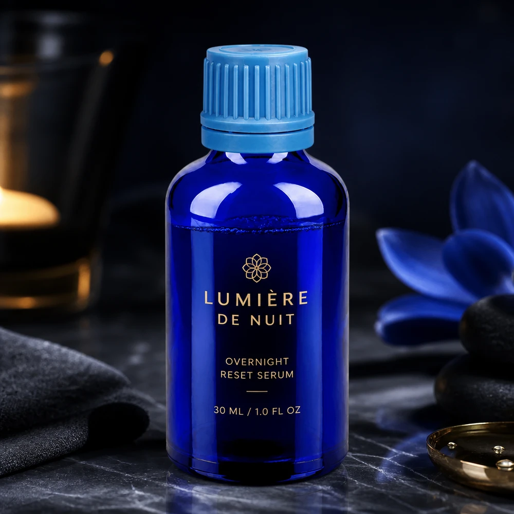 Bottiglia da 50ml 11mm SV blu OV BlueLine UT18/50 Flacone in vetro a parete spessa da 50 ml in blu cobalto con design robusto per una conservazione sicura del prodotto