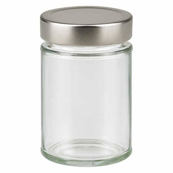 Barattolo rotondo da 202 ml + coperchio BasicSeal argento profondo UN.