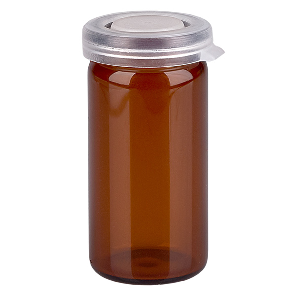 Barattolo da tavolo/rotolo 10ml marrone con coperchio a scatto Barattolo da tavolo/rotolo 10ml marrone con coperchio a scatto