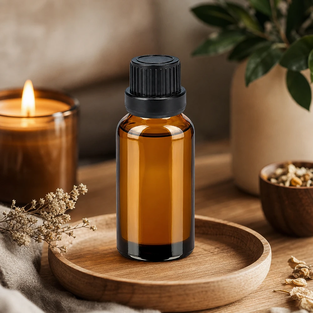 Flacone contagocce da 10 ml 2 mm nero OV BrownLine UT18/10 Pratico flacone in vetro ambrato da 10 ml con contagocce nero da 2 mm per una conservazione igienica