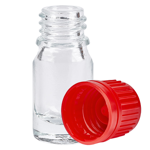 Bottiglia da 5ml 11mm SV rosso OV ClearLine UT18/5 Bottiglia da 5ml 11mm SV rosso OV ClearLine UT18/5